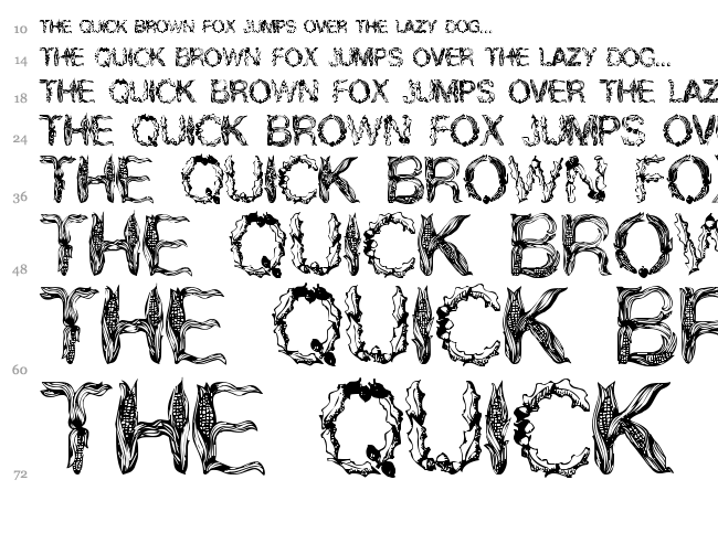 Autumn Gifts font waterfall